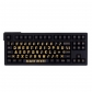 Black Gold Big Letters Pixel 104+25 Full PBT Dye-subbed Keycaps Set for Cherry MX Mechanical Gaming Keyboard